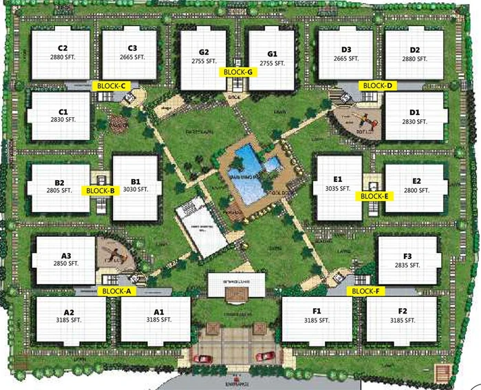 Master Plan of Aditya Hill Top Residency in Jubilee Hills, Hyderabad - Image 204988