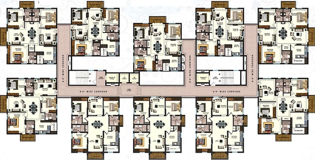 Floor Plan of Aditya Platinum in Shaikpet, Hyderabad - Image 205016