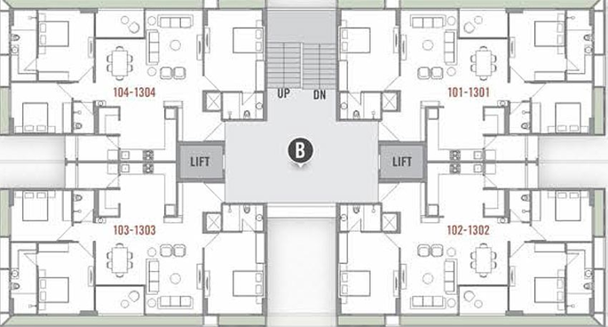 Floor Plan of Samatva Magnolia in Ognaj, Ahmedabad - Image 205100