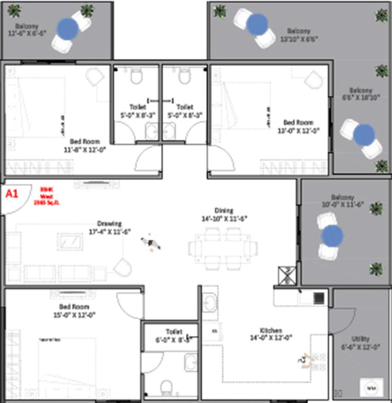 3 BHK Flat in Anmol Livana in Patancheru, Hyderabad - Image 827699