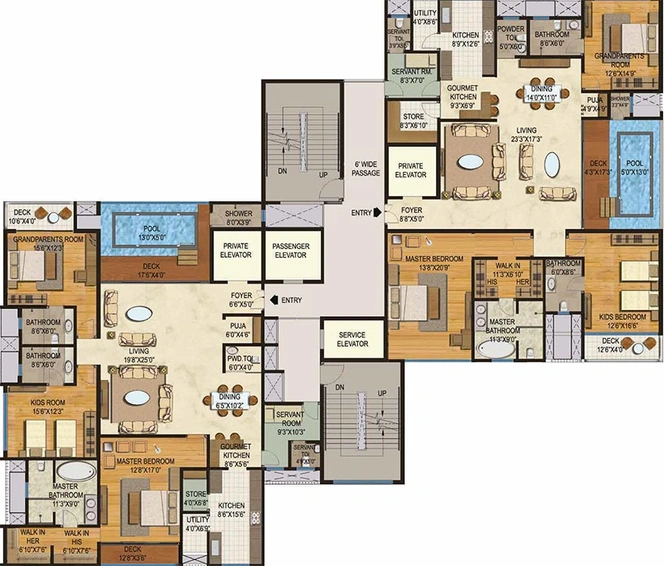 Floor Plan of Lodha Bellezza in Kukatpally, Hyderabad - Image 205365