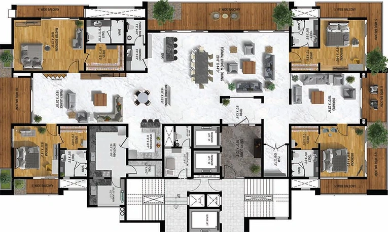 Floor Plan of Myscape Isle Of Sky in Nanakramguda, Hyderabad - Image 205405