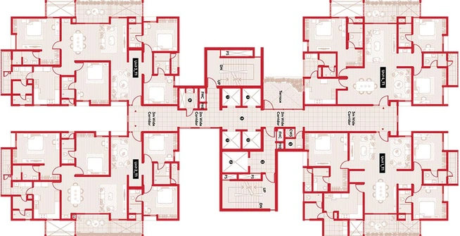 Floor Plan of Myscape Songs Of The Sun in Puppalaguda, Hyderabad - Image 205476