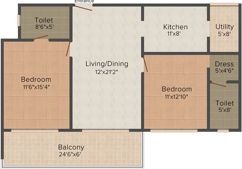 2 BHK Flat in Elegant Bristol in Banaswadi, Bangalore - Image 827791