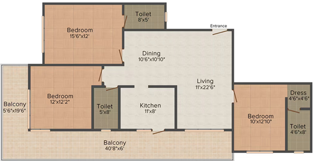 3 BHK Flat in Elegant Bristol in Banaswadi, Bangalore - Image 827792