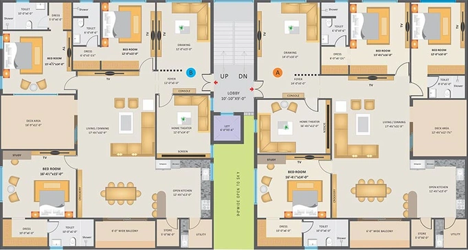 Floor Plan of Super Arbour in Banjara Hills, Hyderabad - Image 205689