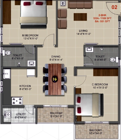 2 BHK Flat in Star ARB Gateway in Horamavu, Bangalore - Image 827813
