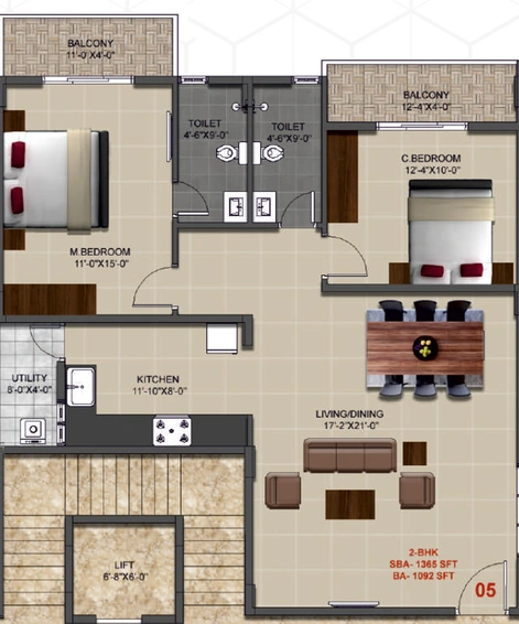 2 BHK Flat in Star ARB Gateway in Horamavu, Bangalore - Image 827814