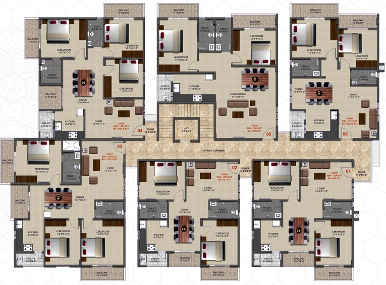 Floor Plan of Star ARB Gateway in Horamavu, Bangalore - Image 205680