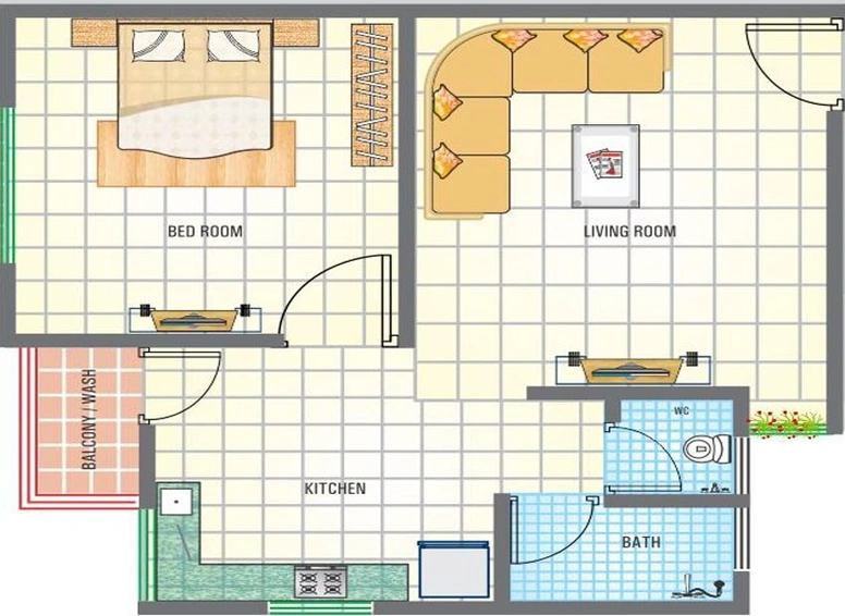 1 BHK Flat in Aries Heights in Pratap Nagar, Vadodara - Image 760246