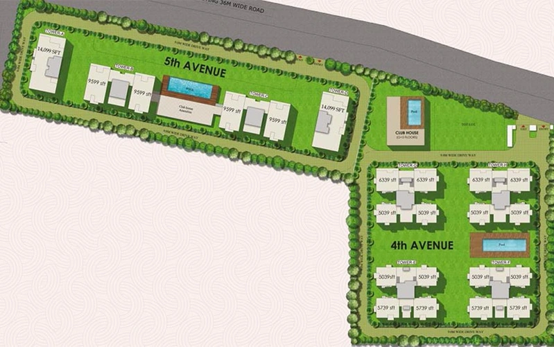 Master Plan of Vamsiram Manhattan in Khajaguda, Hyderabad - Image 205782