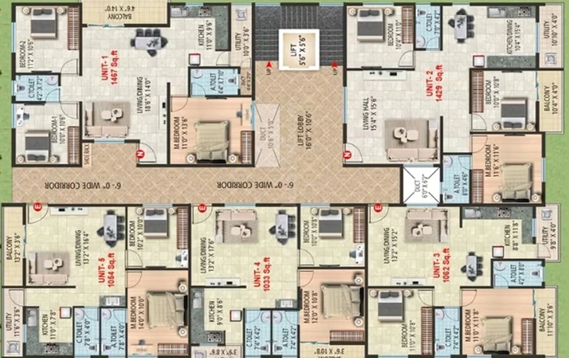 Floor Plan of PJC Park Avenue Residency in Haralur, Bangalore - Image 205798