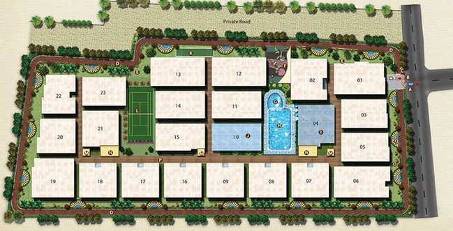 Master Plan of Vaishnavi Malhar in NRI Layout, Bangalore - Image 205835