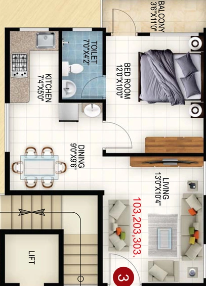 1 BHK Flat in Vashnavi Grandeur in Horamavu, Bangalore - Image 827868