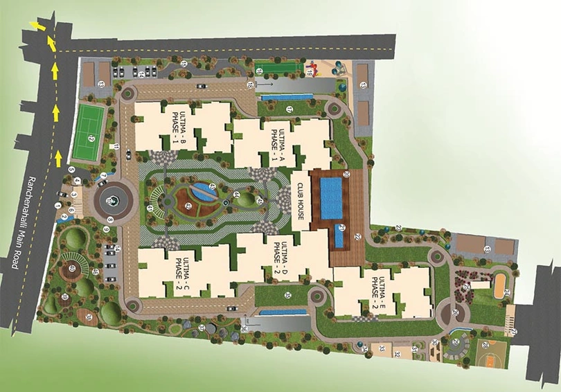 Master Plan of ATZ Ultima Smarthomes in Rachenahalli, Bangalore - Image 205882