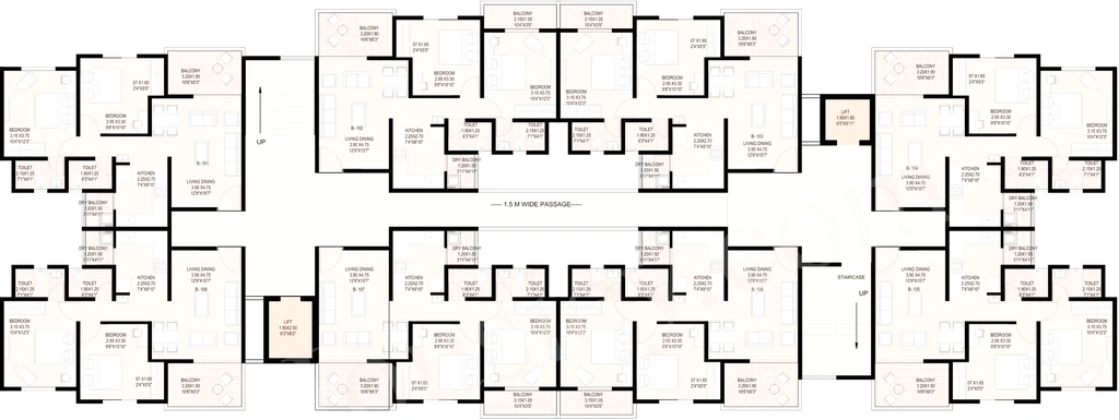 Floor Plan of Avani 12th Avenue in Tathawade, Pune - Image 205904