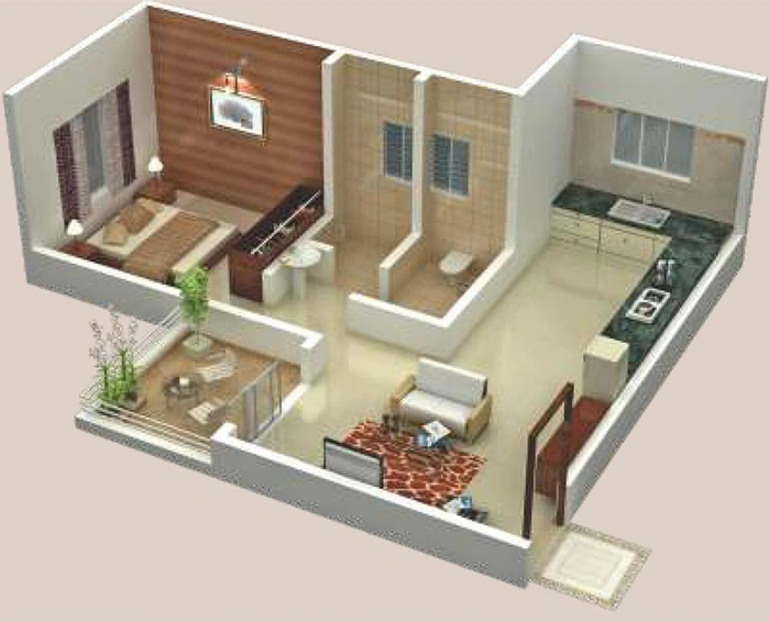 1 BHK Flat in Atria Dhanashree Aangan in Handewadi, Pune - Image 827898