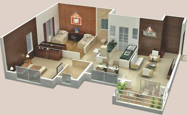 2 BHK Flat in Atria Dhanashree Aangan in Handewadi, Pune - Image 827899