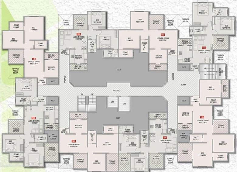 Floor Plan of Pruthvi Misty Greens in Chikhali, Pune - Image 205976