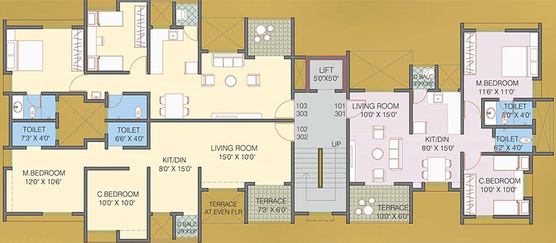 Floor Plan of TCG Corolla in Bibwewadi, Pune - Image 205991