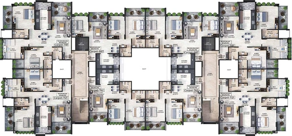 Floor Plan of Glorious Tathastu in Ravet, Pune - Image 206163