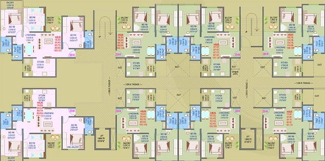 Floor Plan of Goodwill Palaash Riveria in Rahatani, Pune - Image 206174