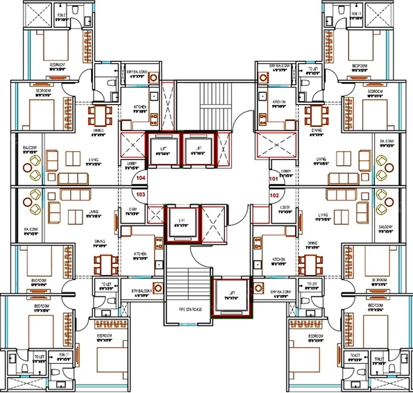 Floor Plan of Saniket WYCE Exclucity in Bavdhan, Pune - Image 206257