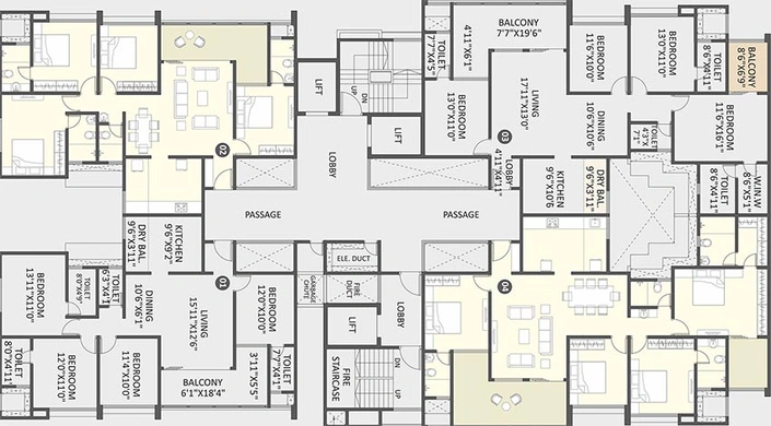 Floor Plan of Silver Meteor in Tathawade, Pune - Image 206268