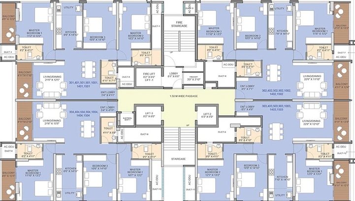 Floor Plan of Trustfort Icon in Mundhwa, Pune - Image 206293