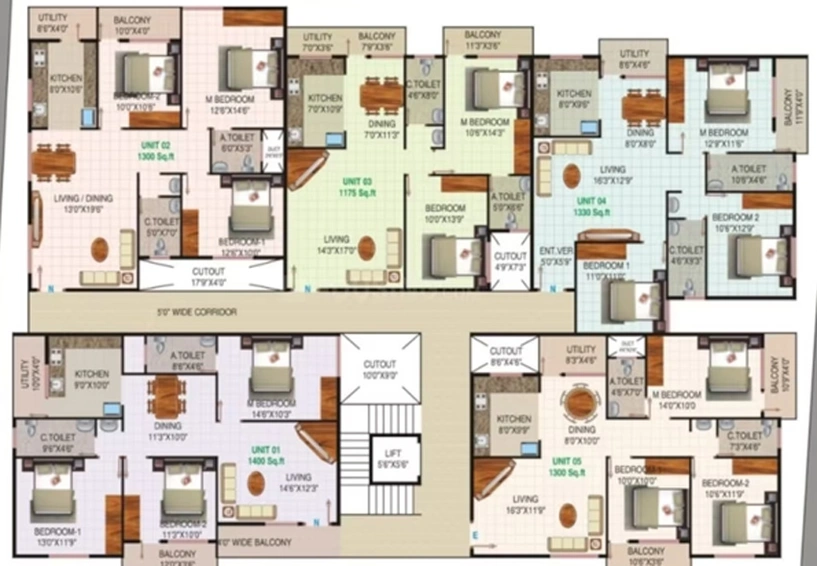Floor Plan of Siri Dharmaprabhu Dale in Uttarahalli, Bangalore - Image 206278