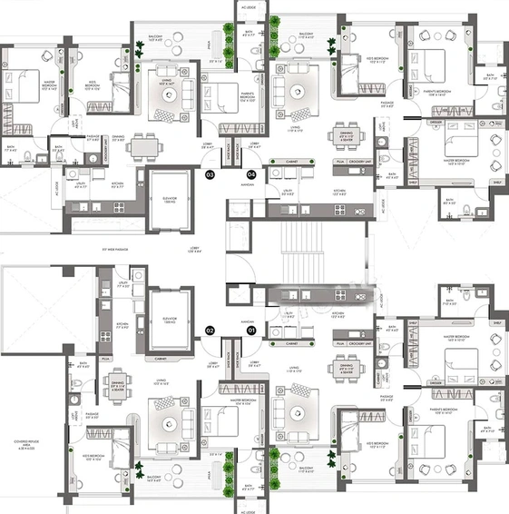 Floor Plan of Vilas Yashwin Urbo Centro in Wakad, Pune - Image 206320
