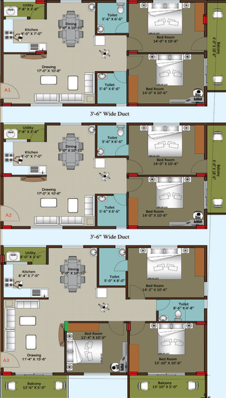 Floor Plan of Sri Sway Symphony in Hennur Road, Bangalore - Image 206333