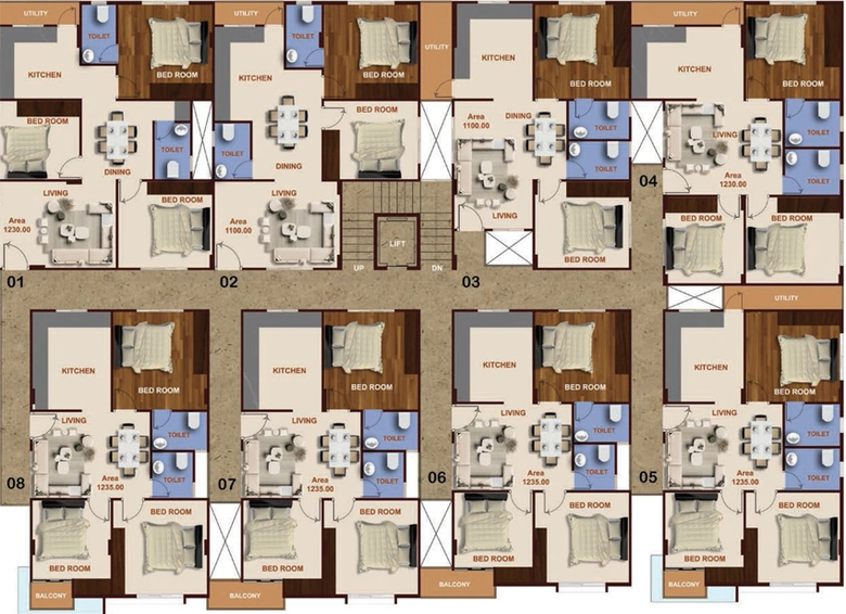 Floor Plan of AR Srikanth Calista in Kaggadasapura, Bangalore - Image 206340