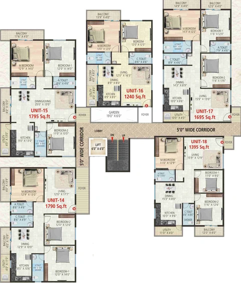 Floor Plan of Srivara Vasudha in Kanakapura, Bangalore - Image 206367