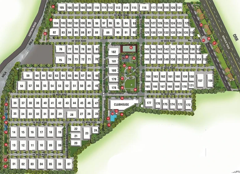 Master Plan of Elegant La casa in Adibatla, Hyderabad - Image 206388