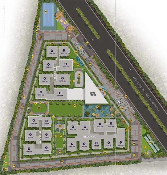 Master Plan of Elegant Nivasa in Kollur, Hyderabad - Image 206406