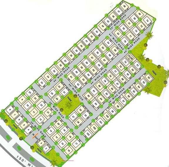 Master Plan of Meenakshi Bamboos in Gachibowli, Hyderabad - Image 206439