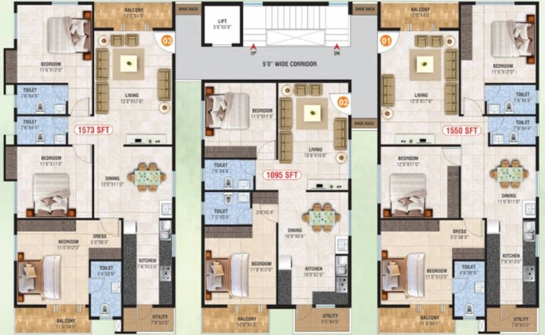 Floor Plan of AG YD Elite in Bellandur, Bangalore - Image 206444