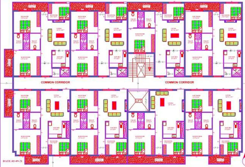 Floor Plan of Kanisha White Palace in Yelahanka, Bangalore - Image 206465
