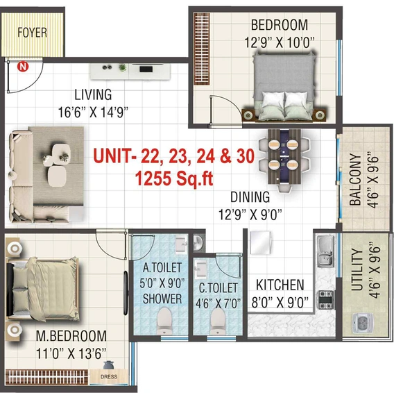 2 BHK Flat in Sai Kiran Garden Square in Uttarahalli, Bangalore - Image 828068