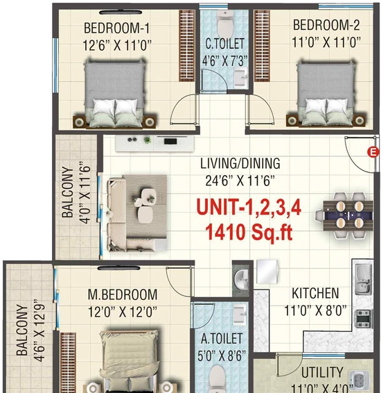 3 BHK Flat in Sai Kiran Garden Square in Uttarahalli, Bangalore - Image 828070