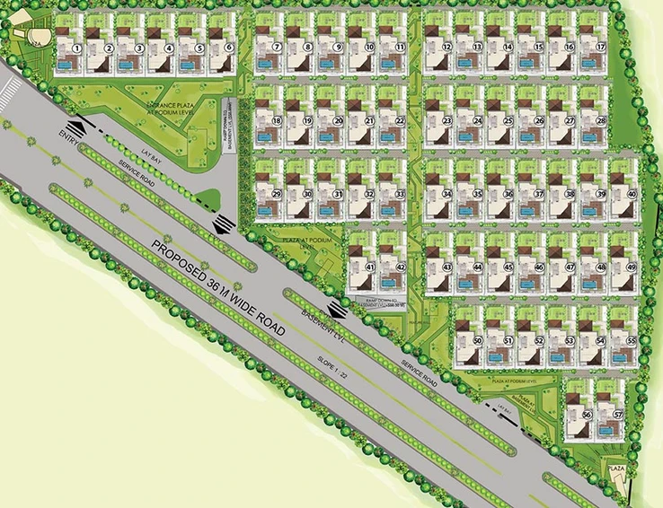 Master Plan of Lanco Hanging Gardens Villas in Manikonda, Hyderabad - Image 206604