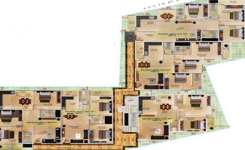Floor Plan of SLV Royal Grand in JP Nagar, Bangalore - Image 206610