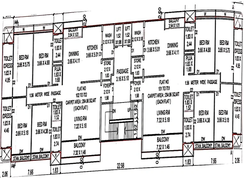 Floor Plan of Twinkle Kishan Exotica in Sevasi, Vadodara - Image 116577