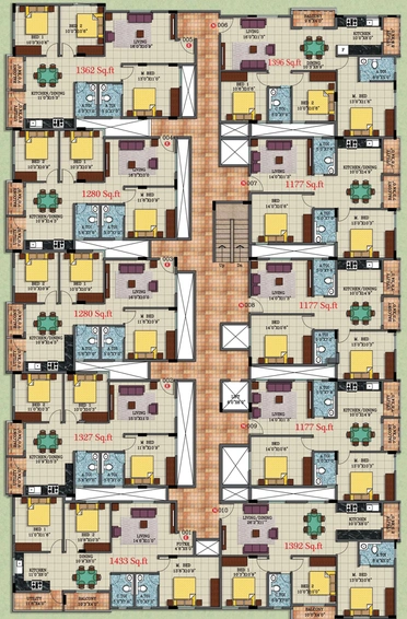 Floor Plan of Srinidhi Aarna in Haralur, Bangalore - Image 206727