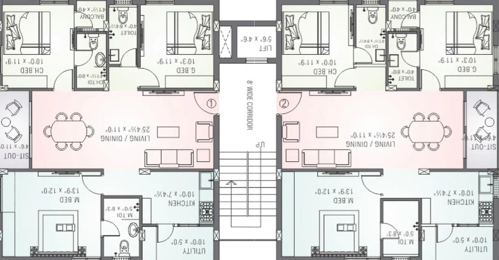 Floor Plan of Saishakti Gardenia in Kondapur, Hyderabad - Image 206769