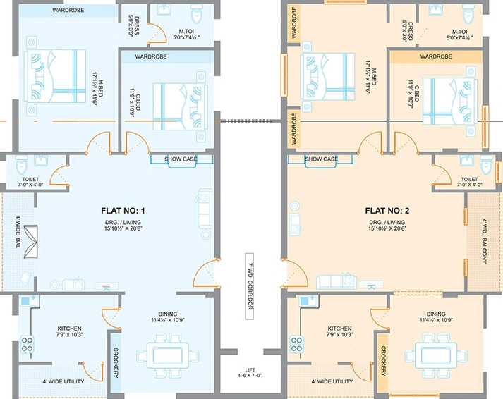 Floor Plan of Saishakti Sri Venkataramana Residency in Kondapur, Hyderabad - Image 206809