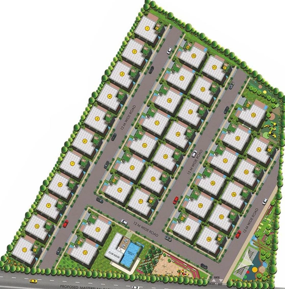 Master Plan of Shanta Spring Valley in Manikonda, Hyderabad - Image 206838