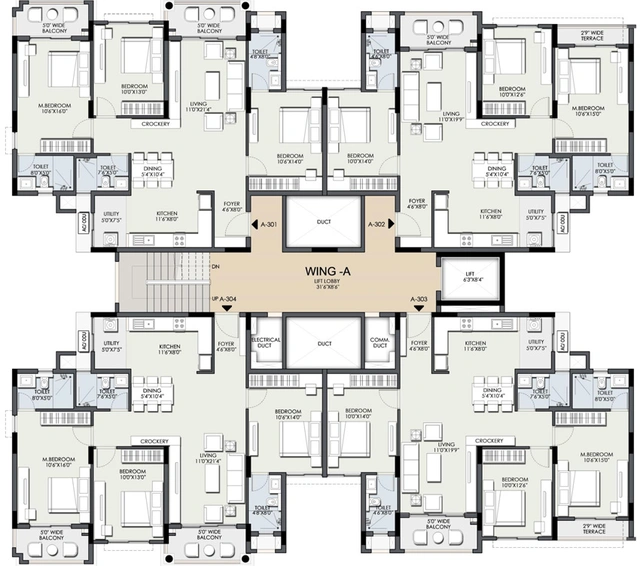 Floor Plan of Ajmera Iris in Electronic City, Bangalore - Image 206822