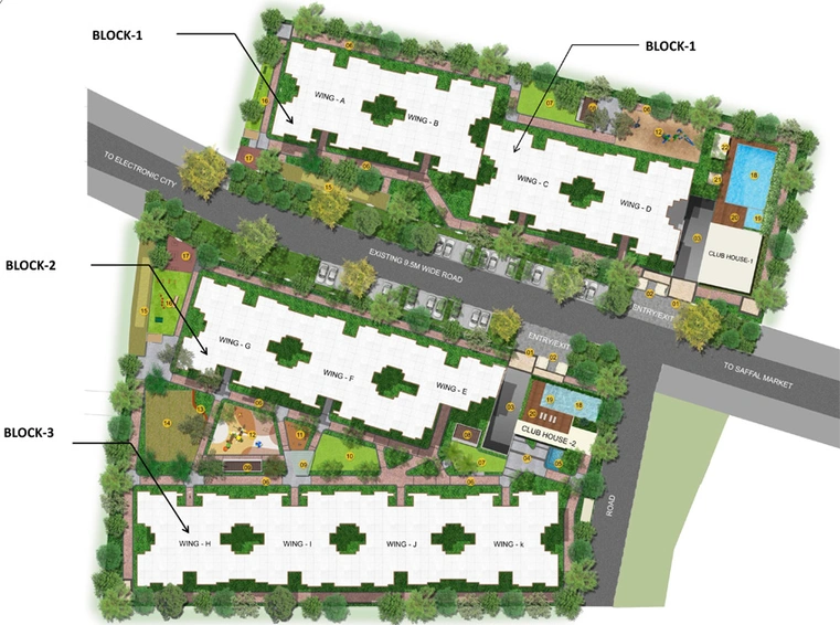Master Plan of Ajmera Iris in Electronic City, Bangalore - Image 206823